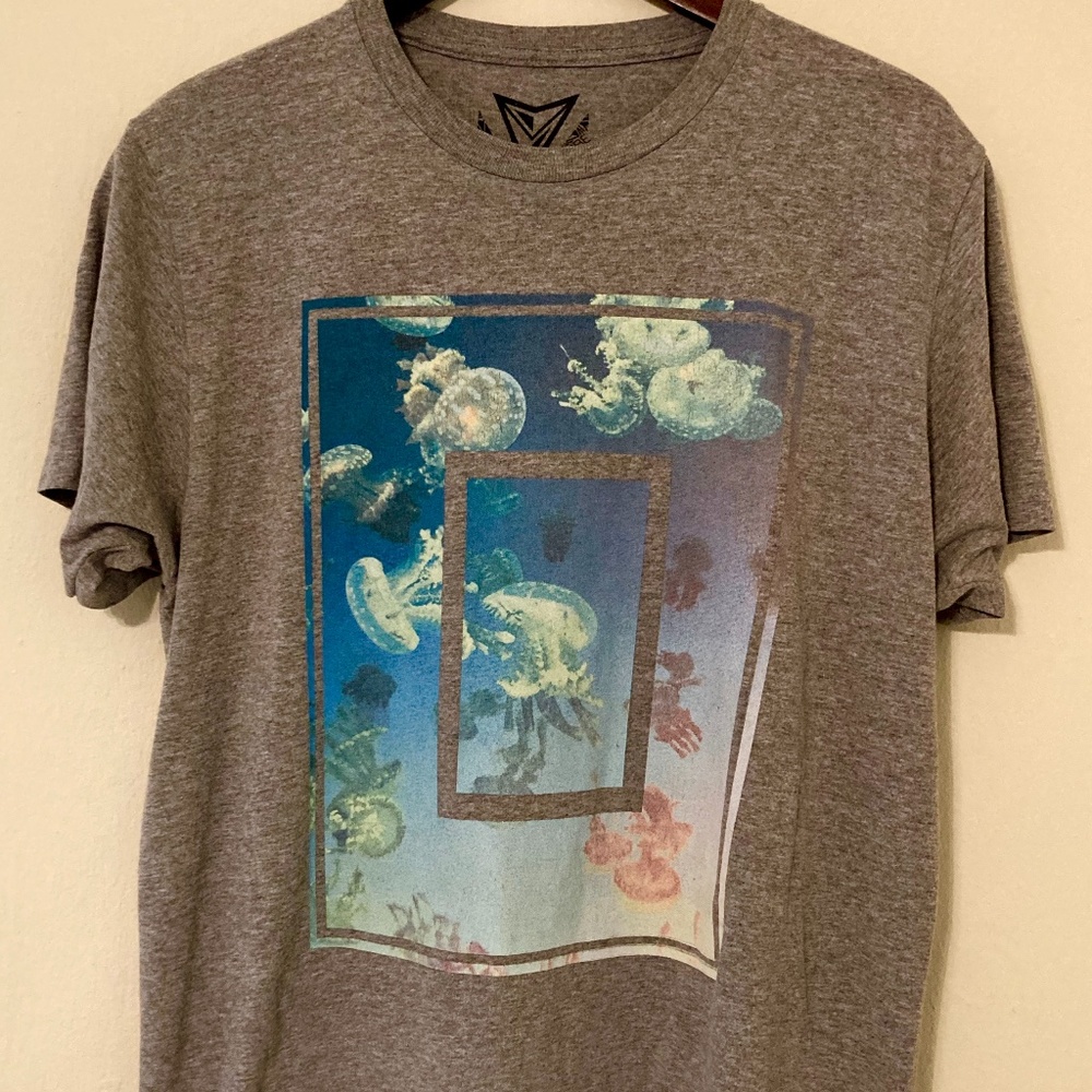 Univibe Jellyfish Ocean Design Shirt - Large, Grey
